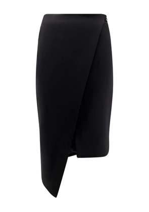 Elisabetta Franchi crystal-embellished asymmetric midi skirt - Black