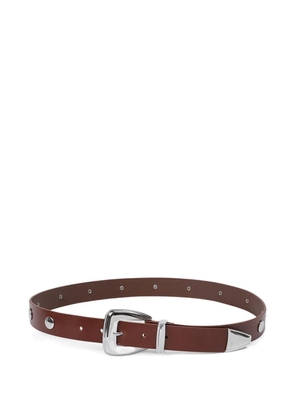 The Frankie Shop Perth studded leather belt - Brown