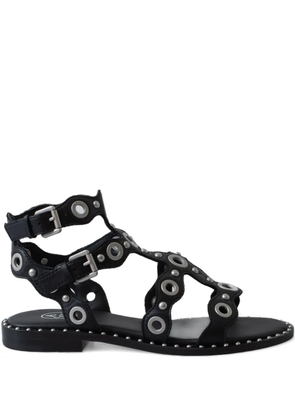 Ash leather sandals - Black