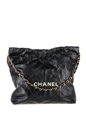 CHANEL Pre-Owned 22 quilted leather hobo bag - Black