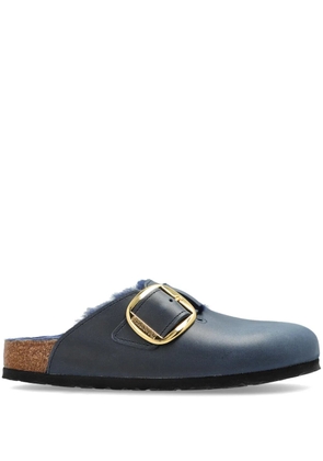 Birkenstock Boston Big Buckle Shearling mules - Blue