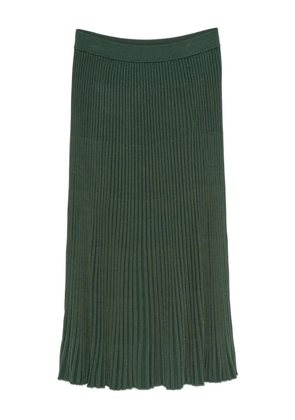 ZIMMERMANN ribbed-pleated midi skirt - Green