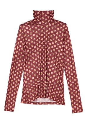 MALIPARMI patterned roll-neck top - Red