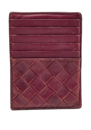 Bottega Veneta Pre-Owned Intrecciato zip cardholder - Red