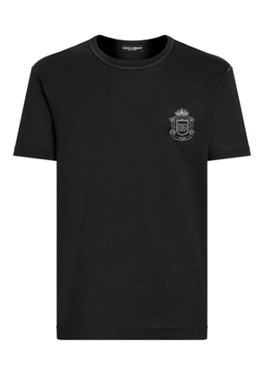 Dolce & Gabbana crest-appliqué T-shirt - Blue