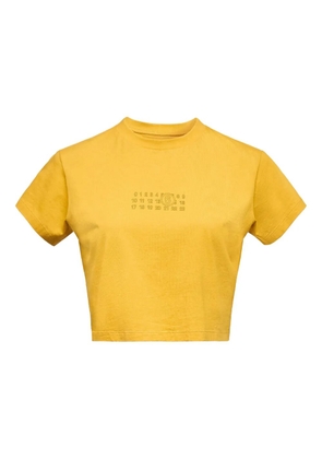 MM6 Maison Margiela Numbers-print T-shirt - Yellow