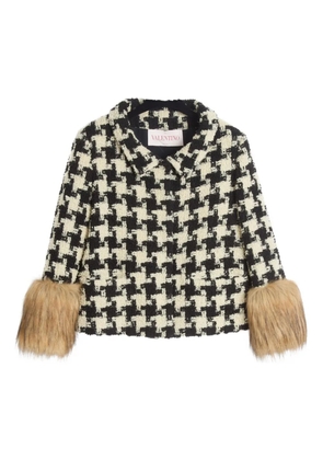 Valentino Garavani houndstooth tweed jacket - Neutrals