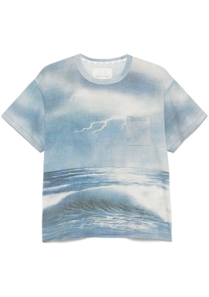 ERL landscape-print T-shirt - Blue