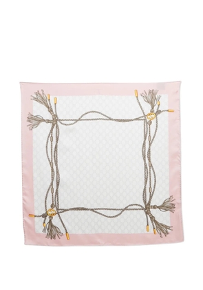 Gucci Pre-Owned rope gg scarf - White