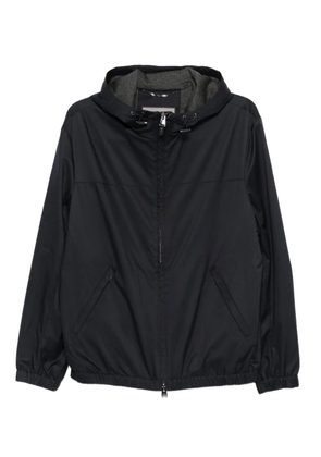 Canali hooded zip-up jacket - Black
