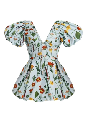 Agua By Agua Bendita Noni Primavera floral-print mini dress - Blue