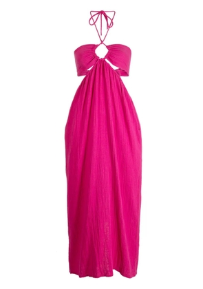 Mara Hoffman Laila halterneck midi dress - Pink