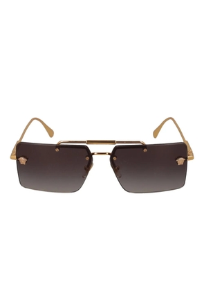 Versace Pre-Owned logo-detailed sunglasses - Gold