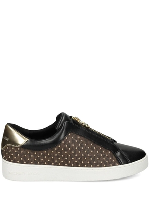 Michael Michael Kors Keaton zipped studded sneakers - Brown