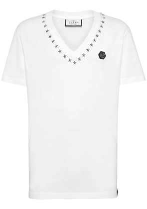 Philipp Plein star-stud cotton T-shirt - White