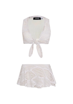 Amir Slama x Jade Picon tie-detail knitted bikini - White