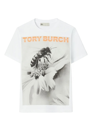 Tory Burch bee-graphic T-shirt - White