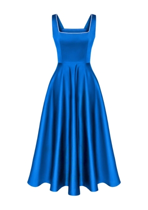 POST MERIDIEM decorated-bodice midi dress - Blue