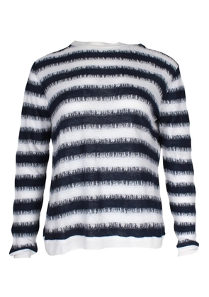 Christian Dior Pre-Owned striped linen sweater - Blue