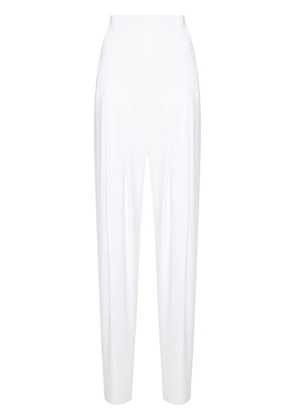 Norma Kamali pleated high-waisted trousers - White