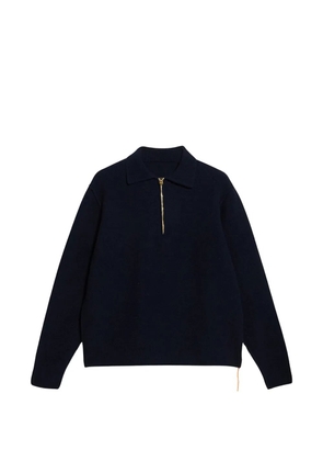 Fortela Yale zipped collar knitted sweater - Blue