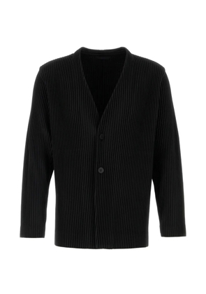 Homme Plissé Issey Miyake pleated cardigan - Black