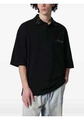 AMIRI stud-collar polo shirt - Black