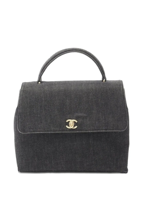 CHANEL Pre-Owned 1997-1999 Coco Mark denim handbag - Grey