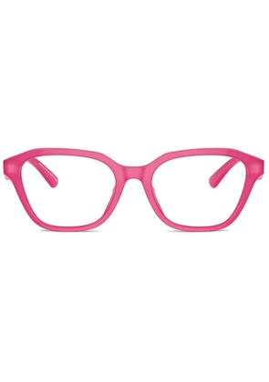 Emporio Armani geometric-frame glasses - Pink