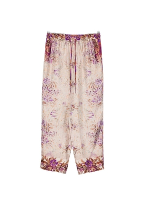 Pierre-Louis Mascia floral-print cropped trousers - Neutrals