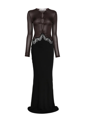 Christopher Esber lace-detail maxi dress - Black