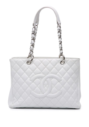 CHANEL Pre-Owned 2009-2010 Caviar Grand Shopping tote bag - White