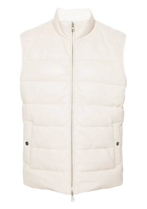 Eleventy reversible padded gilet - Neutrals