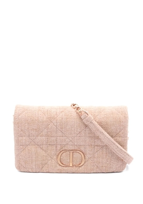 Christian Dior Pre-Owned 2010s Caro chain tweed shoulder bag - Neutrals