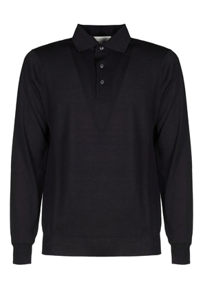 Filippo De Laurentiis buttoned long-sleeved polo shirt - Black