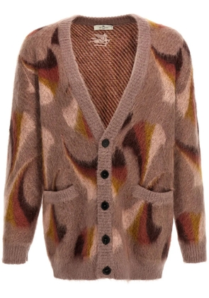 ETRO paisley-pattern cardigan - Brown