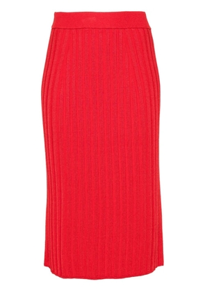 JOSEPH chunky-ribbed skirt - Red