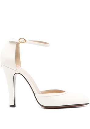 Valentino Garavani 100mm ankle-strap leather pumps - Neutrals