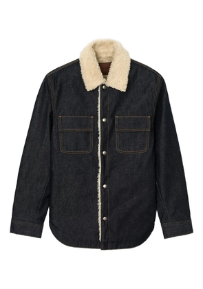 SANDRO shearling pocket jacket - Blue