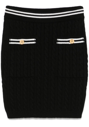 Alessandra Rich cable-knit mini skirt - Black