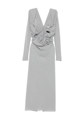 Christopher Esber long-sleeved draped dress - Grey