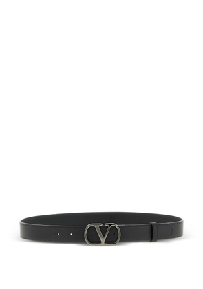 Valentino Garavani Vlogo leather belt - Black