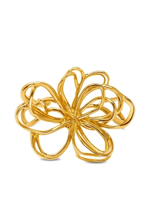 Oscar de la Renta flower-shaped cuff bracelet - Gold