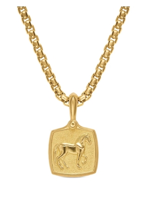 David Yurman 18K yellow gold Petrvs horse-amulet necklace