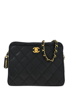 CHANEL Pre-Owned 1996-1997 diamond-quilted shoulder bag - Black