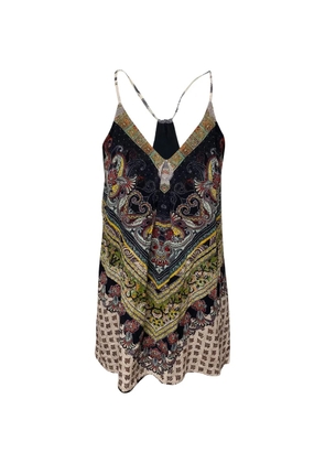 alice + olivia pattern V-neck dress - Brown