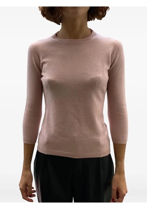 LA ROSE crew-neck cashmere sweater - Pink