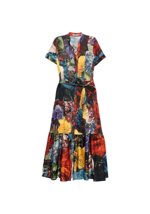 alice + olivia Lucy tie midi dress - Blue