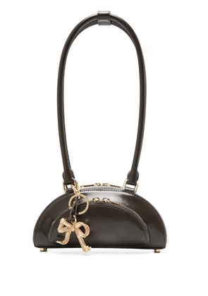 Self-Portrait Curved Charm shoulder bag - Brown