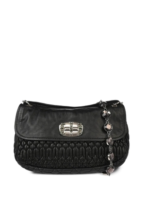 Miu Miu Pre-Owned 2010s matelasse shoulder bag - Black